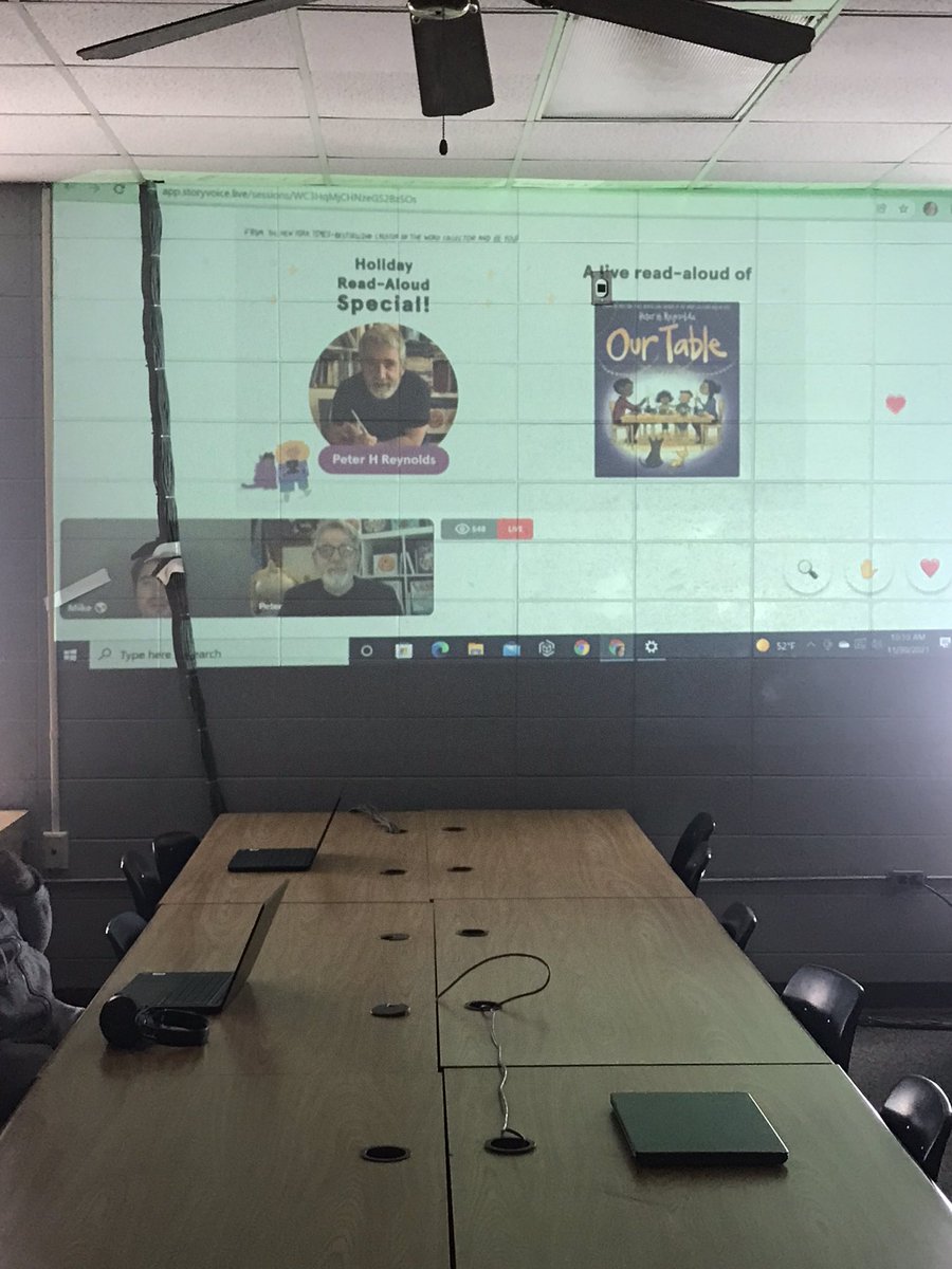 KnoxSODlibrary's tweet photo. We enjoyed hearing from Peter H. Reynolds as he read aloud his new book, Our Table! #teamselma #teamsod #ourtable https://t.co/5gwhmqdxYz