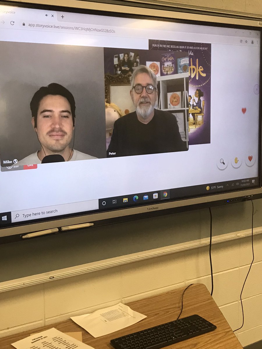 KnoxSODlibrary's tweet photo. We enjoyed hearing from Peter H. Reynolds as he read aloud his new book, Our Table! #teamselma #teamsod #ourtable https://t.co/5gwhmqdxYz