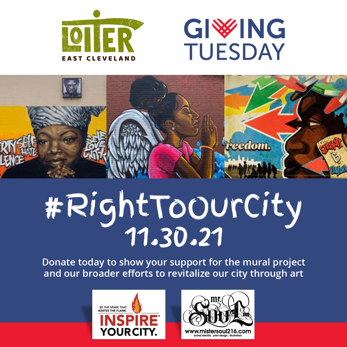 LoiterEC's tweet photo. Please consider donating to us this #GivingTuesday to show your support for the mural project in part of the #RightToOurCity to enjoy and reclaim our community through art
https://t.co/jfNVVBqbk9 https://t.co/2GSredQVaw
