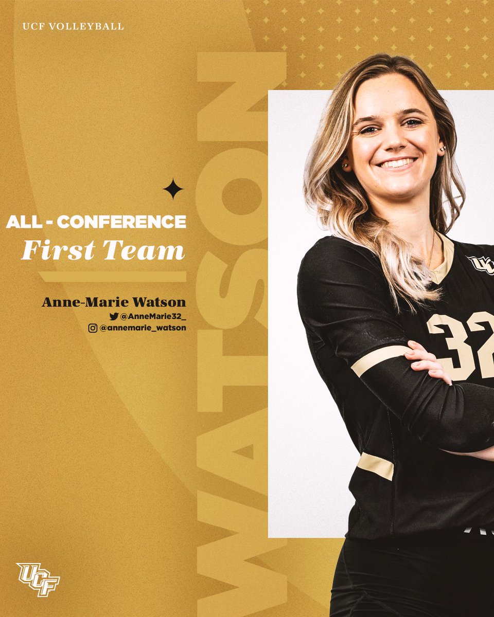 UCF_Volleyball's tweet photo. 4⃣ Knights land on the @American_VBall All-Conference 𝗙𝗶𝗿𝘀𝘁 𝗧𝗲𝗮𝗺‼️

@amberolson03 
@cdillon1899 
@mckennamelville 
@AnneMarie32_ 

#ChargeOn⚔ https://t.co/T4YiOUWm7B