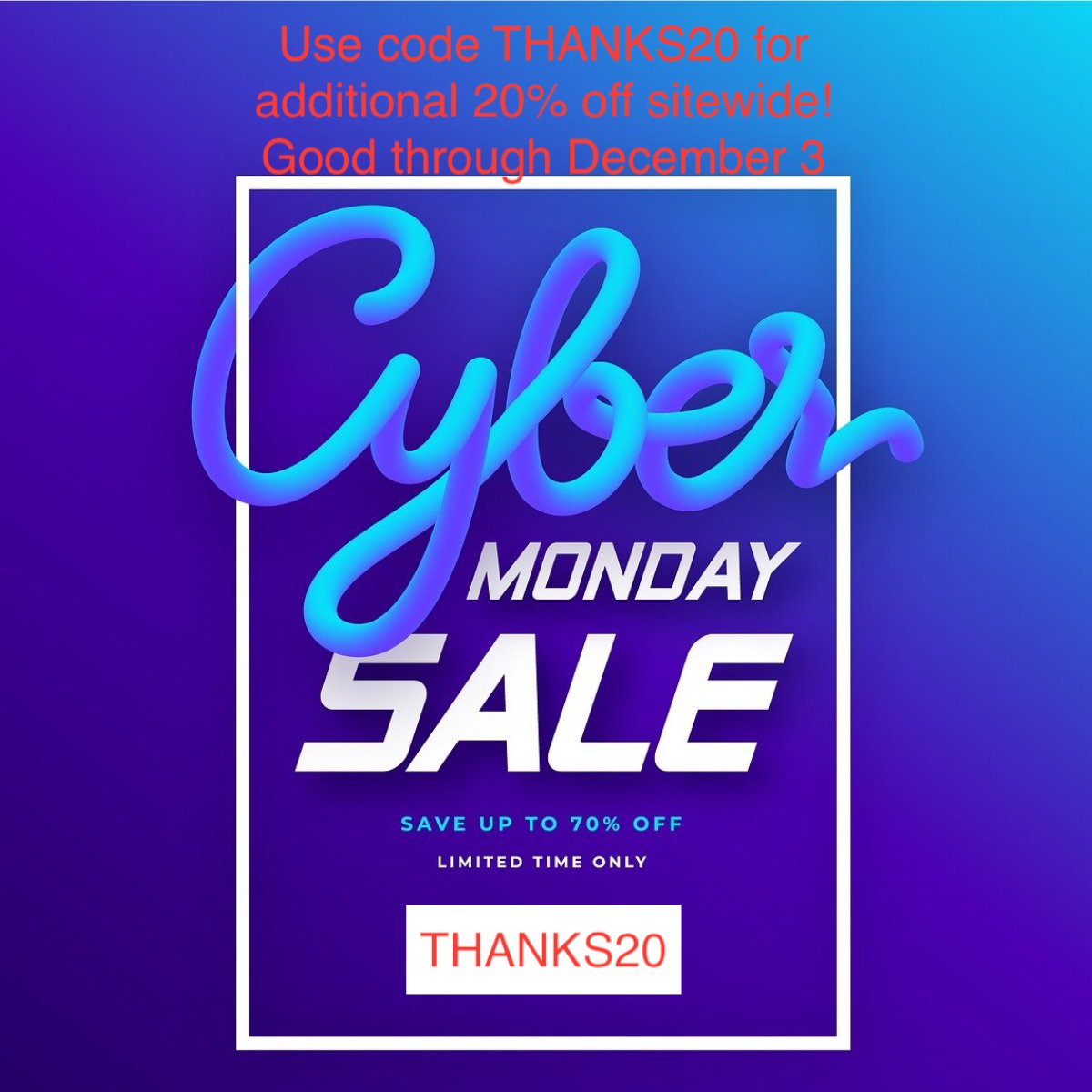 ColourBasis's tweet photo. Cyber Sale! Use Code thanks20 for Biggest SALE of the year - https://t.co/IG6PjqFY4i https://t.co/24EXd77aVE