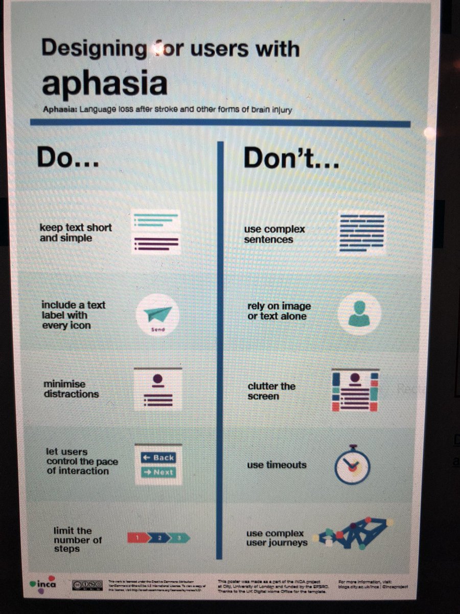 MadelineCruice's tweet photo. @abracabadger has shared how usability testing reveals more than 70 issues that are problematic for #stroke survivors in using social media. These issues are inherent in tech. Being aware of these issues can guide decision making. #UKSF21 #UKSFtech https://t.co/N3e0CYvpJp