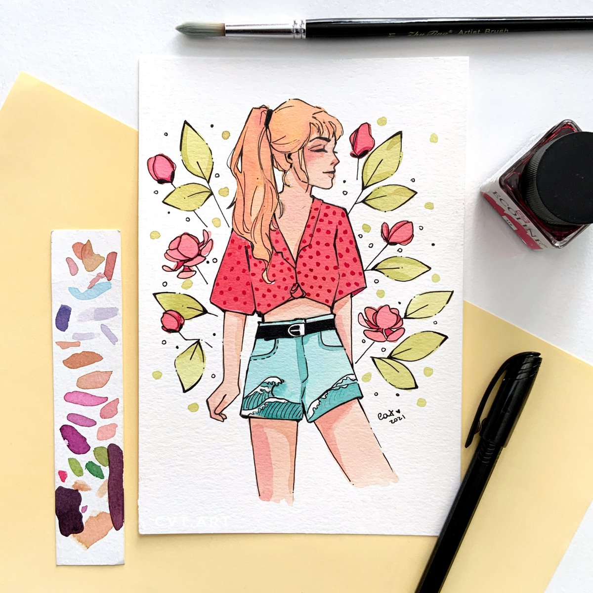 cvt_art's tweet photo. Artsy aesthetic

#artsy #Leafs #Watercolor #Watercolour #watercolorpainting #Watercolourpainting #art #artwork #ArtistOnTwitter #girl #painting #aesthetics  #cvtart https://t.co/5BTcdR7P8h