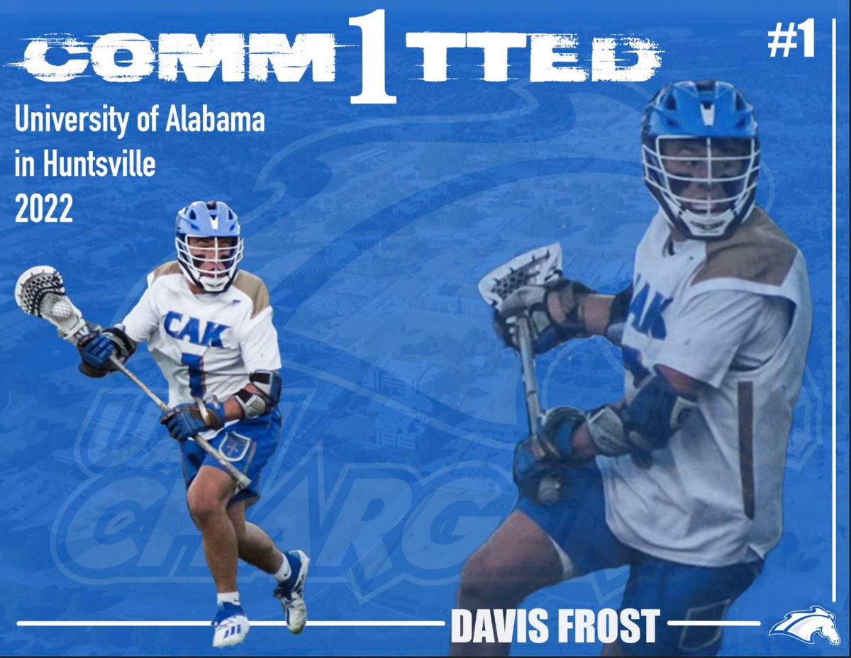 First of all I would like to thank God, my family, and my coaches for giving me the opportunity to further my athletic and academic career. I am excited to announce my commitment to The University of Alabama in Huntsville! @UAHLacrosse @CoachDoyle_UAH #gochargers