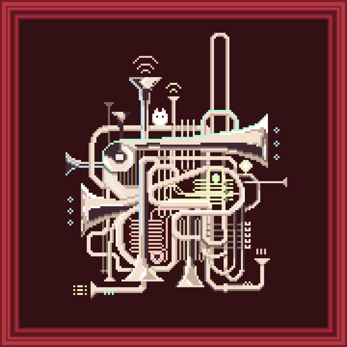 nanslate's tweet photo. Challenge from @Pixel_Dailies in the them #magicinstrument #pixelart #pixaki https://t.co/liCnHPRHh9