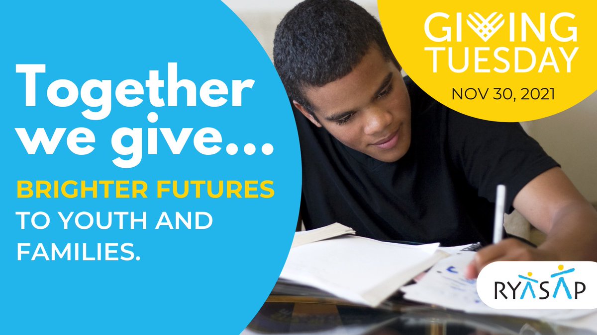 catalystinct's tweet photo. It's #GivingTuesday! When you support RYASAP on this global day of generosity you're also giving to our 8 programs &amp; countless initiatives.

But most importantly you're supporting CT youth &amp; families. Click Donate Now at https://t.co/SDCNKmY3vi &amp; become a #CatalystForChange. https://t.co/0hA4zV2Vg1