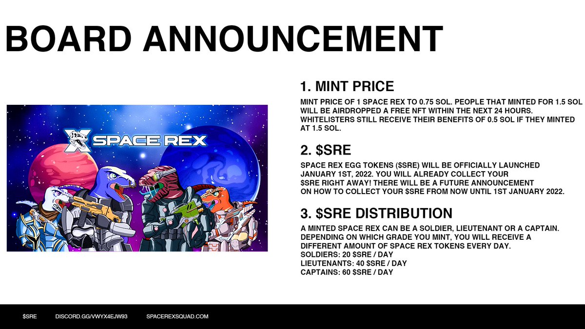Space Rex Squad NFT | MINT IS LIVE tweet media