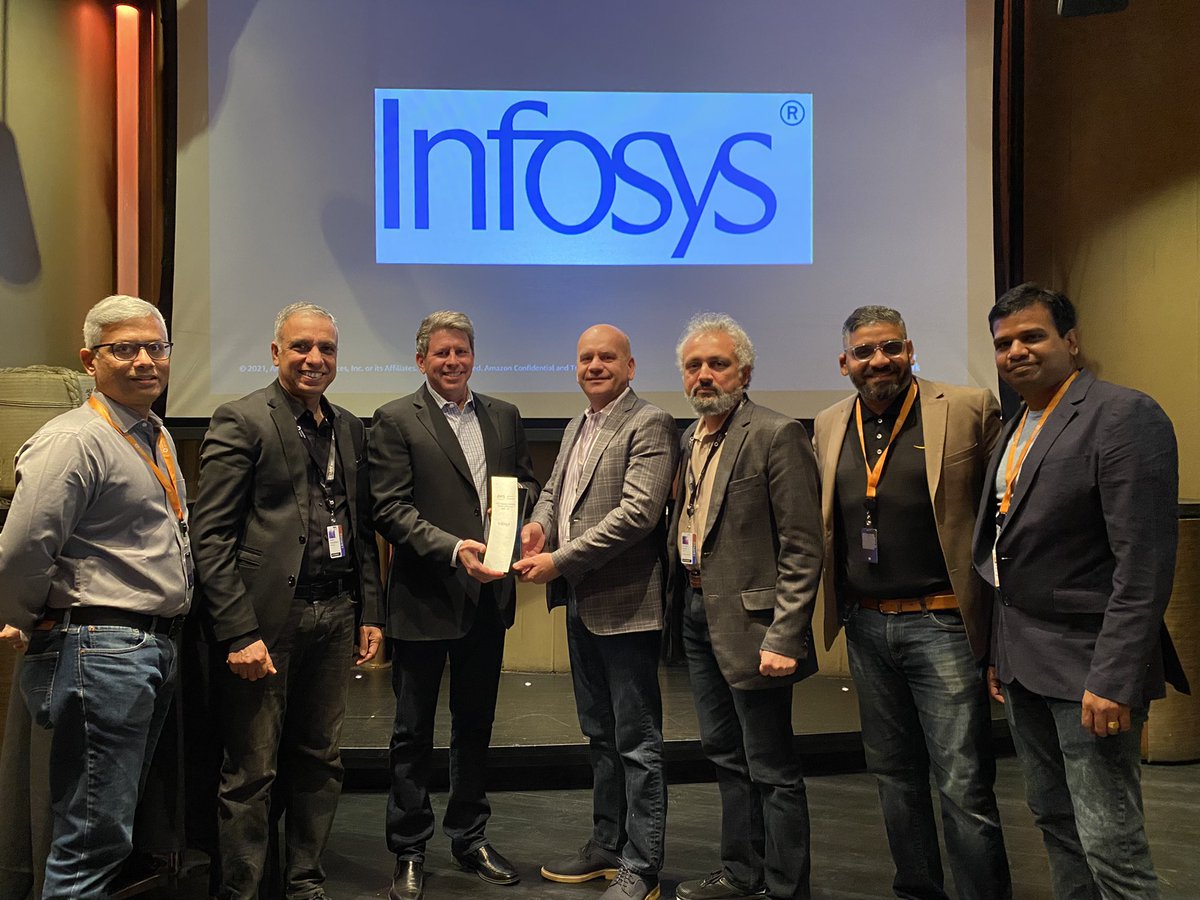 honorahandley's tweet photo. Congrats to @Infosys for being selected as AWS US Industry Solution Partner of the Year! @ChrisNiederman @RachelMushahwar @leo_labranche @InfosysUSA https://t.co/aooOto53BK