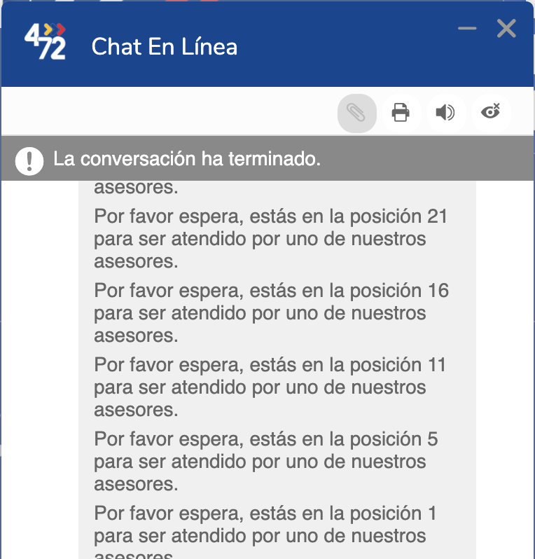 acearaujo's tweet photo. Nuevamente espero 3 horas para que @472Colombia conteste y en el puesto 1 me cortan la comunicación. Para qué tienen chat si no contestan, ni los teléfonos, ni los correos. @Sicresponde https://t.co/t9SJLKTrdM