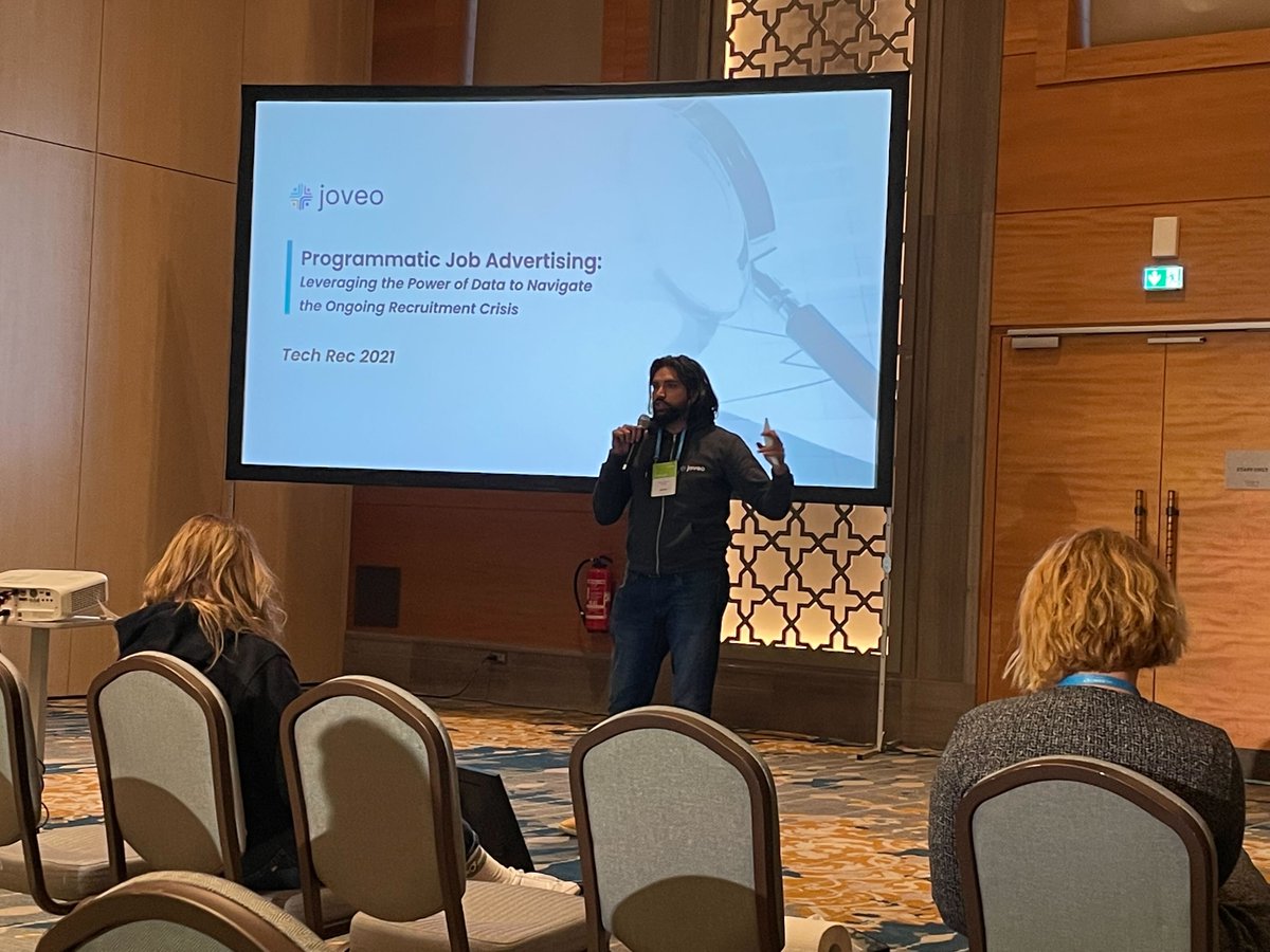 joveoinc's tweet photo. It was great to participate in the #TechRec conference in Berlin🇩🇪 and have highly insightful conversations with technology recruitment leaders over the last two days!
#programmaticjobadvertising #recruitment #hiring #recruitmentmarketing #recruitmentadvertising #hr #hrtech https://t.co/dXNZvOD8au
