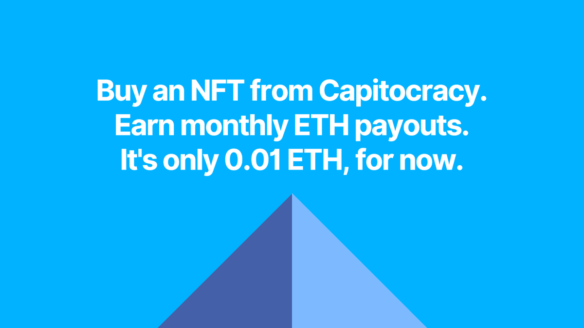 playCapitocracy's tweet photo. We created a circular self-sustained economy in Capitocracy.
Learn more about how can you earn so much monthly ETH from Capitocracy: https://t.co/YCVdfmxtqb https://t.co/Xp7QpwRkmo
