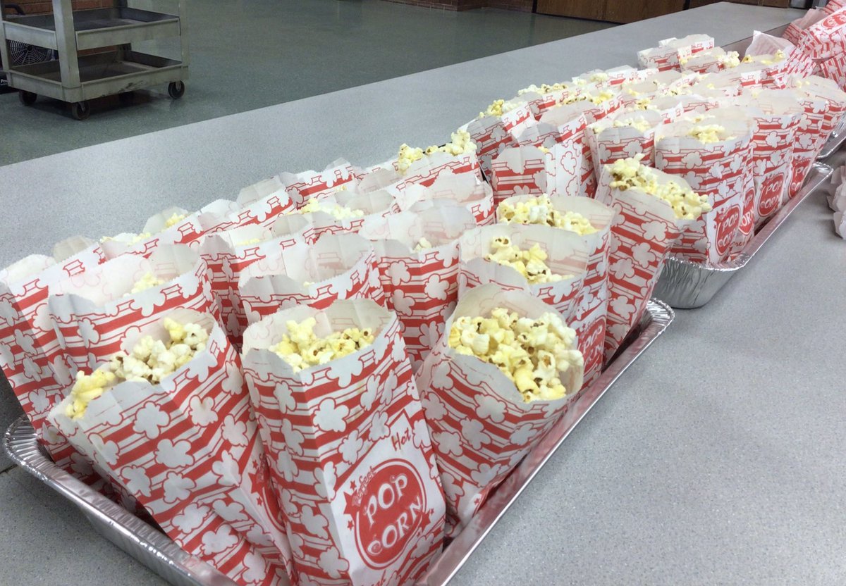 Popcorn at lunch for our Readathon participants today!  198 students have read nearly 18,000 minutes with 5 days to go!  Keep reading Gentry!