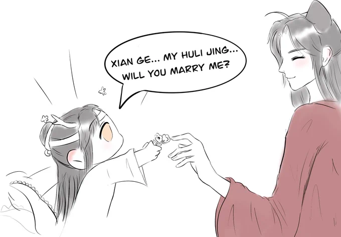 I had an old sketch lying around that I jiggled around a bit to fit with Sally's absolutely adorable dragonji/ milf foxxian threadfic ! https://t.co/7lbY1xcMdv 