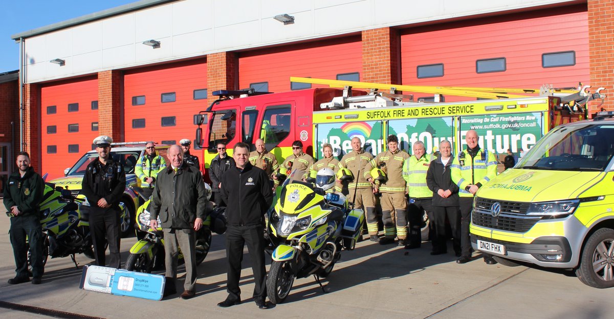 SuffolkPolice's tweet photo. The county's emergency services &amp; @suffolkroadsafe partners have joined together to launch the annual Christmas campaign highlighting the dangers of drink and drug driving. 

The message this year is #NoExcuse - don't do it!

Read more here >> https://t.co/3HckUEpoOA https://t.co/xgA44iyg61