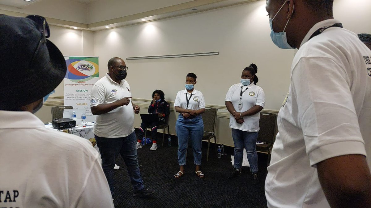 SAAYC1's tweet photo. [RUNNING AN EFFECTIVE  ORGANISATION TRAINING] 

SAAYC's mission is to facilitate and implement integrated youth development programmes through collaboration
with strategic partners for the benefit of young people in Southern Africa.
We continue to serve young
#ClapAndTapTraining https://t.co/2wMBBbBwcH