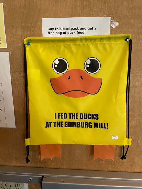 MillMuseum's tweet photo. The weather outside isn't frightful; it's delightful! High of 63 tomorrow! Great weather for feeding the ducks at the mill. Duck feed is available for purchase in the gift shop. Spend some time by the creek with our feathered friends! #getquackin #nobreadplease #ducks https://t.co/kGVfiUktP6