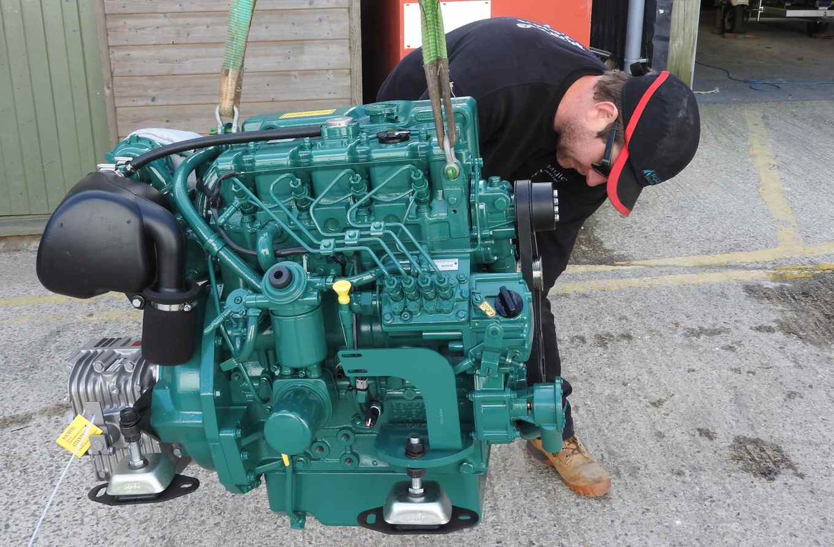 VOLVO PENTA REPOWER FOR AJ WANDERLUST
Our Maine Team Engineering department carried out a repower of a Volvo Penta D2-75 inboard marine diesel engine on AJ Wanderlust, a Jeanneau 45 in preparation for a 3,000 nautical mile Trans-Atlantic crossing.  
bit.ly/3E94Enp