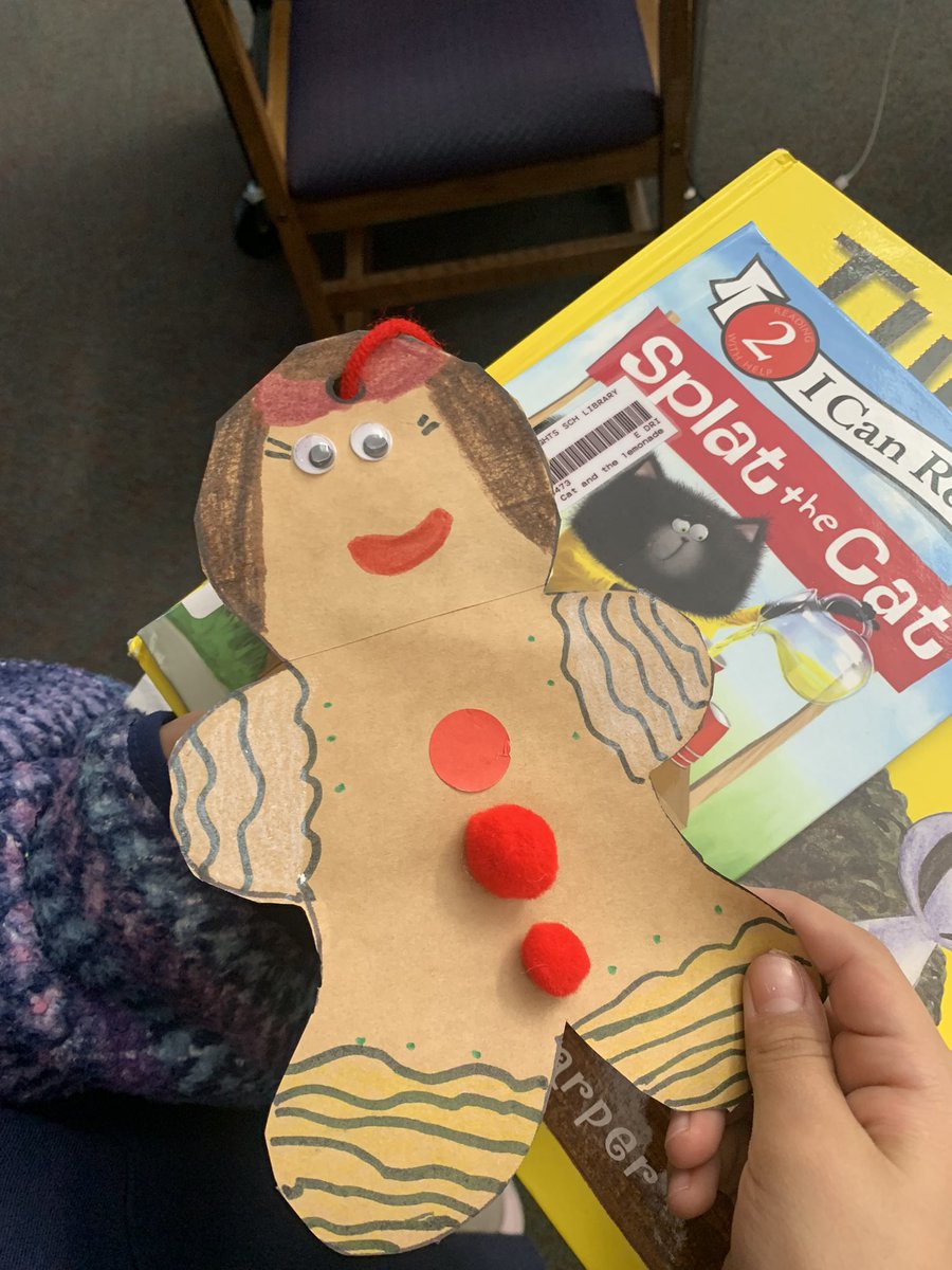 Reading “The Tough Cookie” by @EdwardHemingway this week. And they are having a blast building their our own tough cookie ornaments! 🍪🎄#YISDreads @YISDLibServices @EsHeight