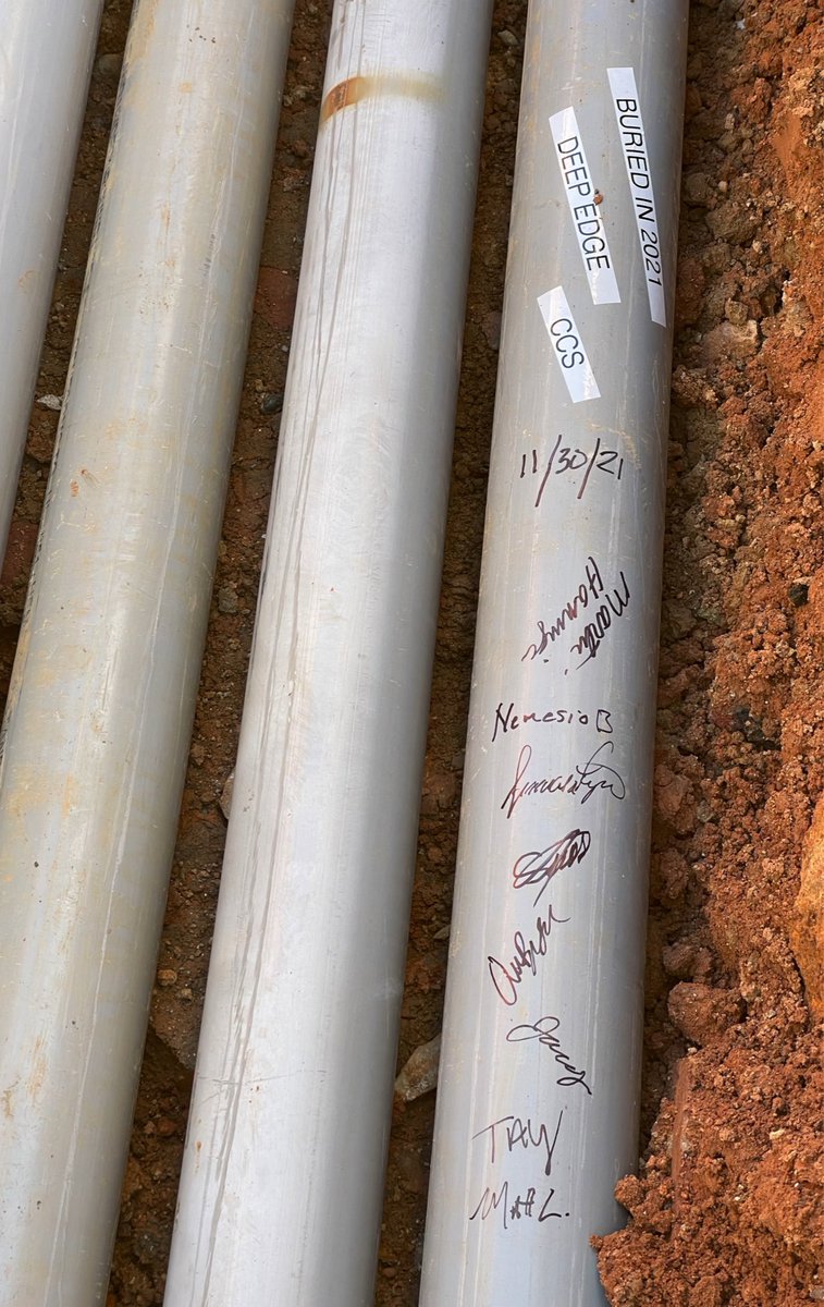 TheIcelandGuy's tweet photo. Thats a wrap! What a great crew we had installing our new system and helping the #internet grow! #interconnection #ixp #bestjobever #CCS Maybe in 100 years someone will see this tweet if this gets dug up! #701ETRADE #darkfiber #CLT #realedge https://t.co/zCTmuFPu7r