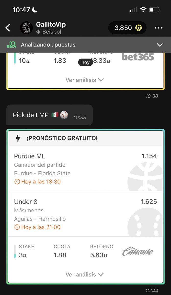 GallitoVip's tweet photo. Tengo 2 jugadas garantizadas de LMP🇲🇽 (la especialidad de la casa) 

https://t.co/tyxzOwzAgU ❤️

Por 100 pesos es suyo!!! 

Garantizado se refiere a que si se pierde su dinero se regresa en automático en la aplicación.

Si no se gana, no se cobra😎

También les deje 2 #FreePicks https://t.co/K6AGo9Rpch