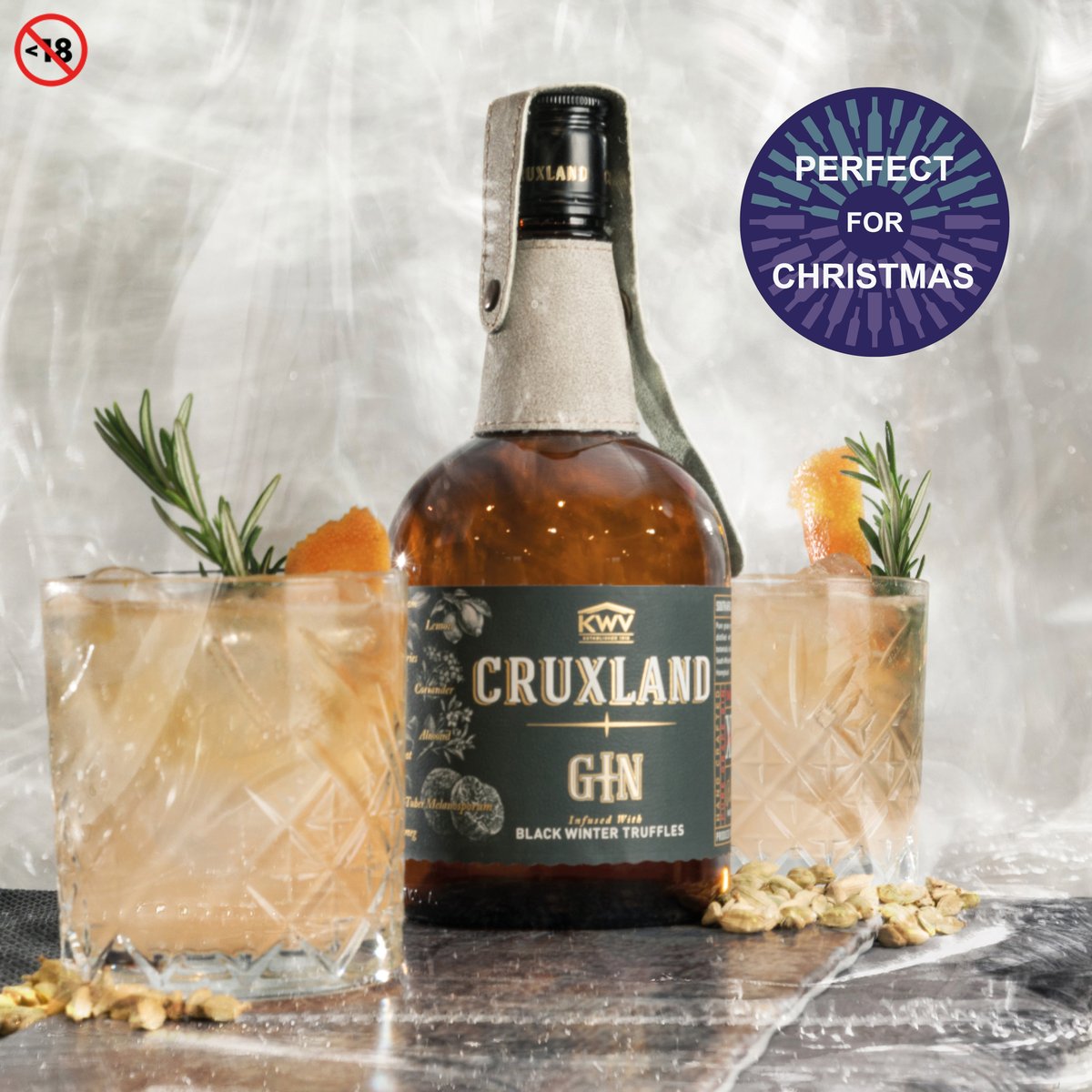 NorthSouthWines's tweet photo. For the festive season another #Cruxland treat emerges. 

The Black Winter #Truffle #Gin swings from sweet to savoury, freshness to earthy spice. 

The ‘Black Diamond’ truffle adds an exuberant buttery tone that works majetically alongside cinnamon, #rooibos and Honeybush. https://t.co/9dSSmVwBd1