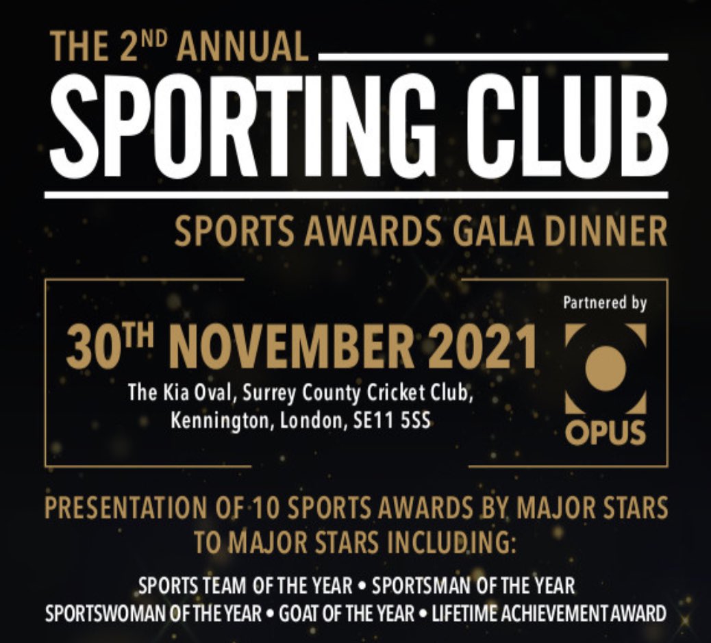 Really looking forward to this evenings @SportingclubThe #sportsawards where we celebrate the great achievements of British and international sports stars @PygottandCrone proud to be sponsors of such a fantastic event @KiaOvalEvents with @IanStaffs @MPeopleHeatherS