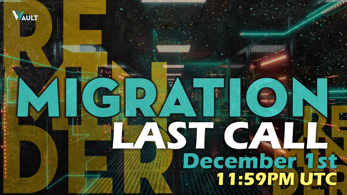 Wault_Finance's tweet photo. #REMINDER | You have until DEC 1st 11:59PM UTC to #migrate your WEX, Waultx or WEXpoly
If not, be sure to swap your Wault tokens, considering #liquidity will become limited!
Everything going as planned for the launch of #Thorus! https://t.co/KfgqV0LwaT