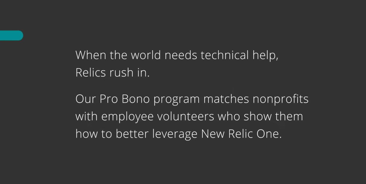 PledgeOne's tweet photo. .@newrelic offers hands-on product support to help nonprofits better leverage their technology for good. Hear from @TrekMedics about their program and why they #Pledge1: https://t.co/sUVjdIqtpT #Pledge1Gives

#GivingTuesday https://t.co/Hu8ypaqc1T