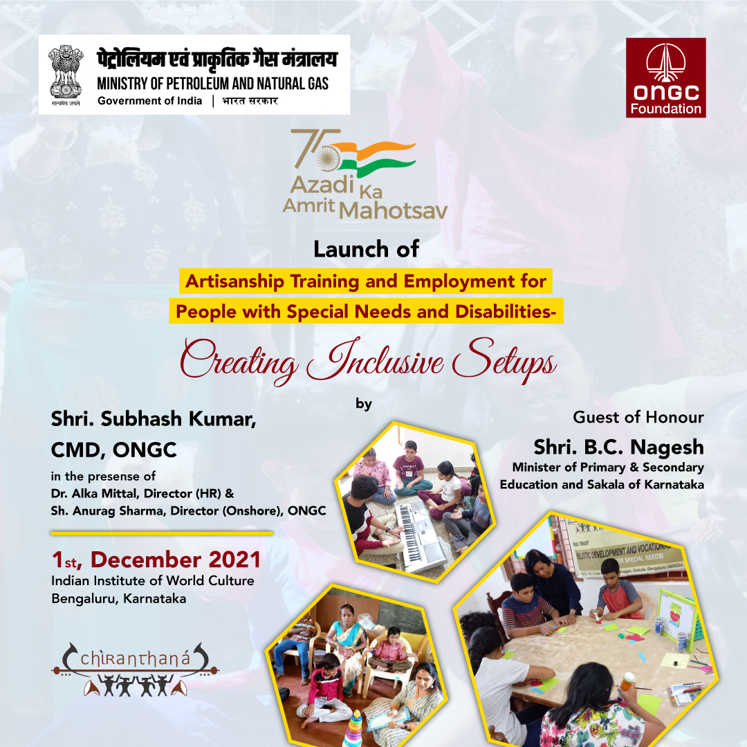 ONGC_Foundation's tweet image. Our 6th Arts and Handicraft Project is being launched on 1st December 2021 (Wednesday) at 10:30 am
The link for the program launch given below: bit.ly/6thlaunch
Meeting number:2512 231 0966
Password:34562
#skilldevelopment #LivelihoodProject #sustainability #karnataka
