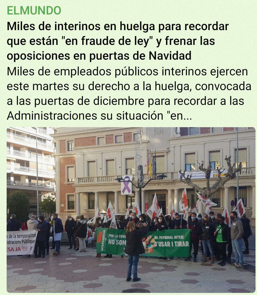 GMi15f's tweet photo. ‼️@mjmonteroc @Eselkaos @mllcastellanos @PilarVallugera Huelga y concentraciones Temporales públicos abusados en toda España #NoIcetazo
⛔Procesos selectivos resultado incierto NO son sanción
➡️Ley conforme Europa igual en toda España
@LourdesArastey @sanchezcastejon https://t.co/sjyKWnkUxv