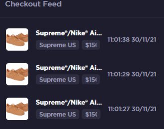 Cybersole's tweet photo. Supreme AF1 restocks made easy. https://t.co/6R17O814Ip