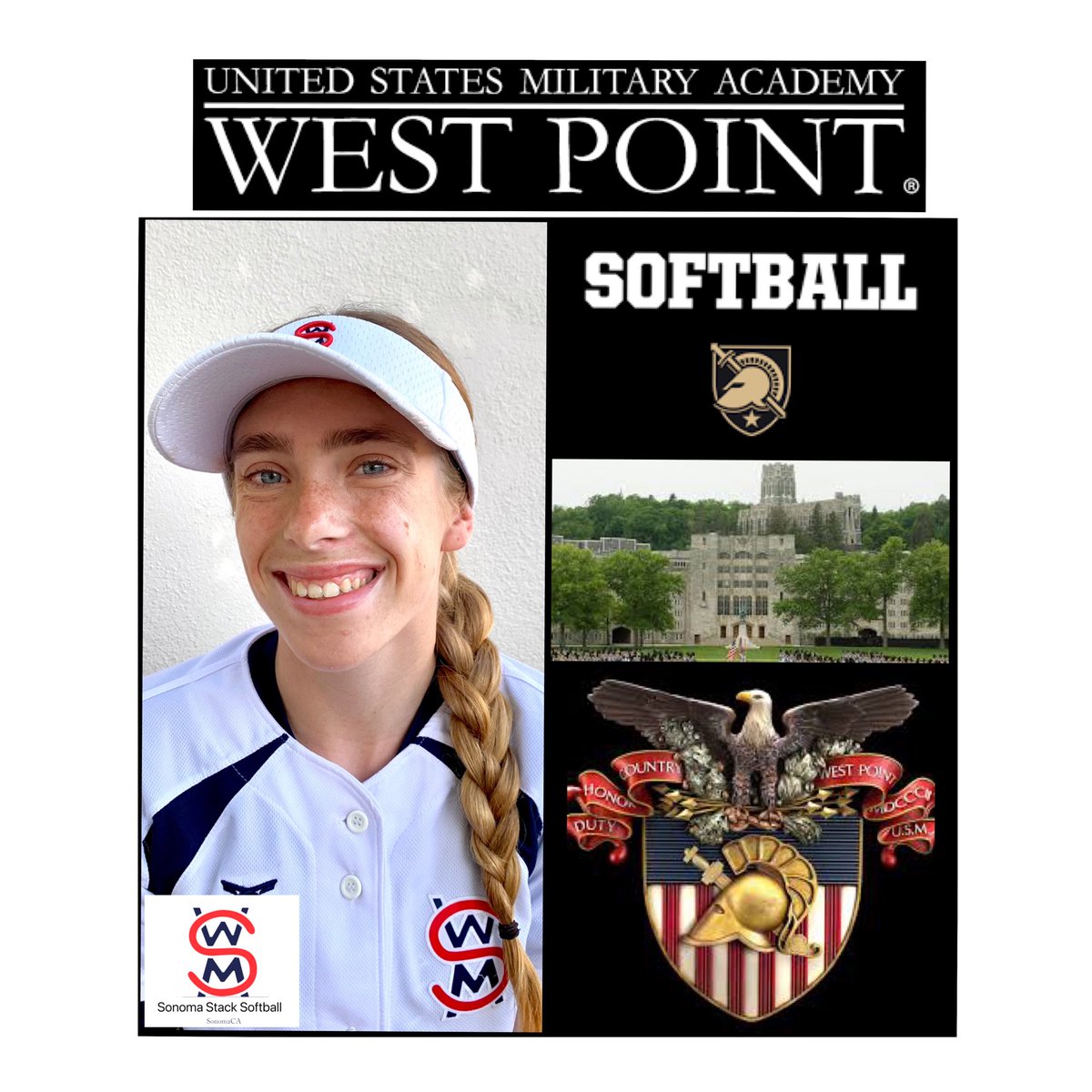 stack_sonoma's tweet photo. Sonoma Stack Softball is very proud to announce the official commitment of Stack’s 18U Fanucchi, Caitlyn Newburn as she will continue her softball career with the NCAA D1 United States Military Academy West Point Softball.#softball #stack #studentathlete https://t.co/zesHHUmac6