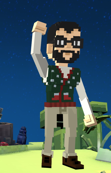 jeffreyrocky's tweet photo. @TheSandboxGame The Friendly Fellah  
This guy is a common men looking for a place in the METAVERSE. If you ever feel lost this is your guy. He will help you with anything. 
Who doesn't like such a friendly face?
Is it an ICT man, a lovely husband or a knight in a woolen vest? https://t.co/xuDl7o0mz4