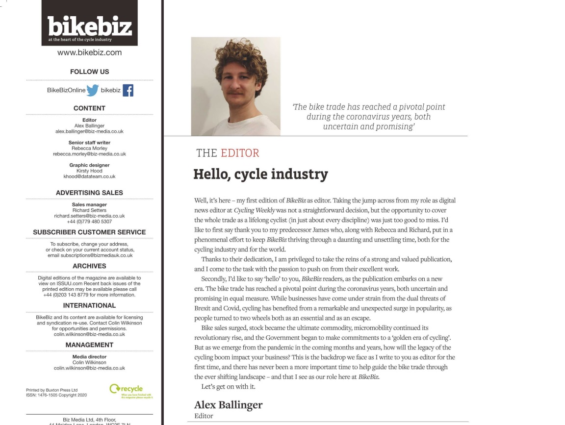 alexballi_'s tweet photo. The December issue of @BikeBizOnline is out now! Here's my first editorial piece at the helm. Print copies are in the post as we speak and you can read the full digital version here https://t.co/se15wpy3qO https://t.co/XziZacvMZr