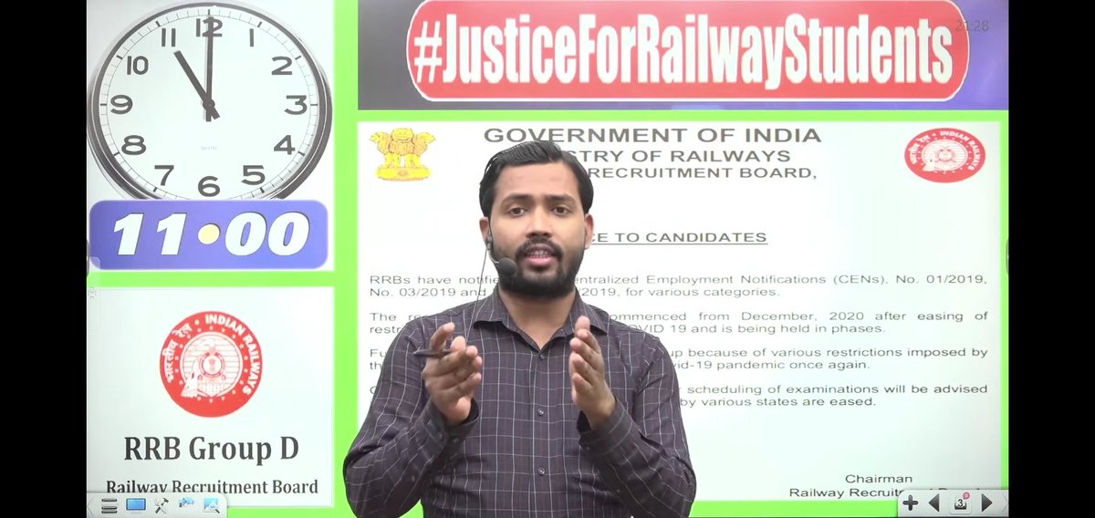 Narendr14531295's tweet photo. Tomorrow at 11 o'clock 🕚🕚🕚 everyone be ready, railways have to whistle in their ears.
@RailMinIndia , @PMOIndia , @narendramodi_in 
#JusticeForRailwayStudents https://t.co/L6ghSzMBvx