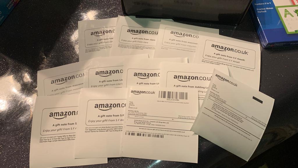 Another fantastic Amazon delivery, THANK YOU Maureen, Sarah, Lisa, Clare, Ashling and John!
We will make sure these presents go to a good home where they most needed.

If you can help, please hit the link below. Your help is invaluable.

amazon.co.uk/hz/wishlist/ls…