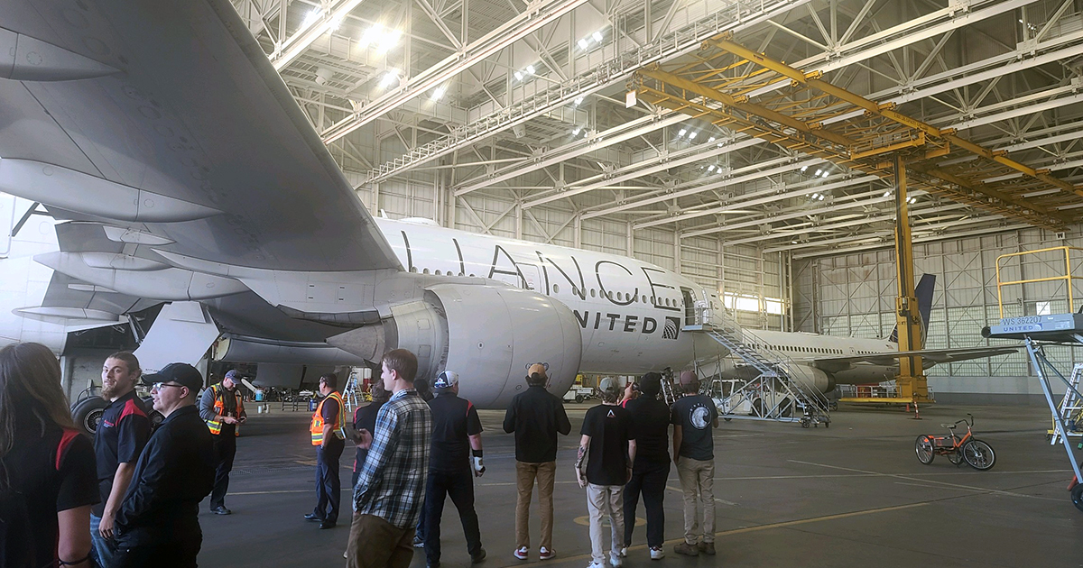 SpartanCollege's tweet photo. Our #SpartanBroomfield campus had an opportunity to tour the @united Tech Ops facility, where an awe-inspiring team of people greeted them. Thank you, #United! #UnitedTechOps #SpartanLife https://t.co/M19A0crKLP