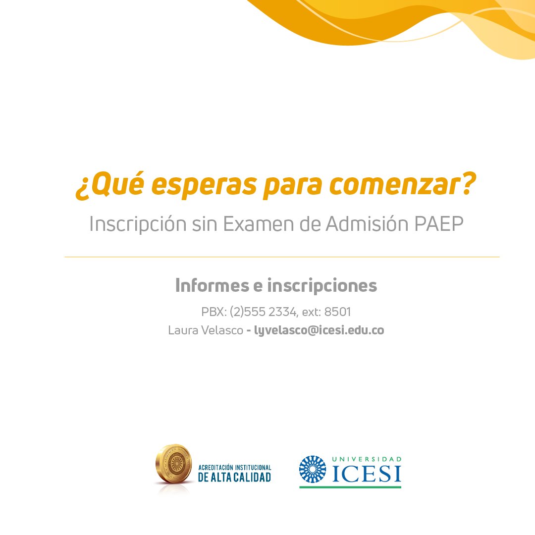 Todavía puede inscribirse en la Maestría en Gobierno y la Especialización en Evaluación de Impacto de la <a href="/icesi/">Universidad Icesi</a>. Las inscripciones están abiertas hasta el 10 de diciembre. 

Inscríbase en: posgrado.icesi.edu.co/Apply/Account/…