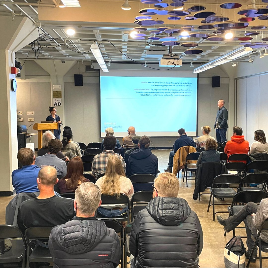b_prefab's tweet photo. Thanks again to the Colorado Green Building Guild (@thecgbg), CU Boulder Environmental Design &amp; 475 Building Supply! We love the great work Boulder builders, architects, students, and energy wonks are doing! Honored to be a part of the movement. #GreenSwagger #craftsmanprefab https://t.co/b6rDOUOcr8