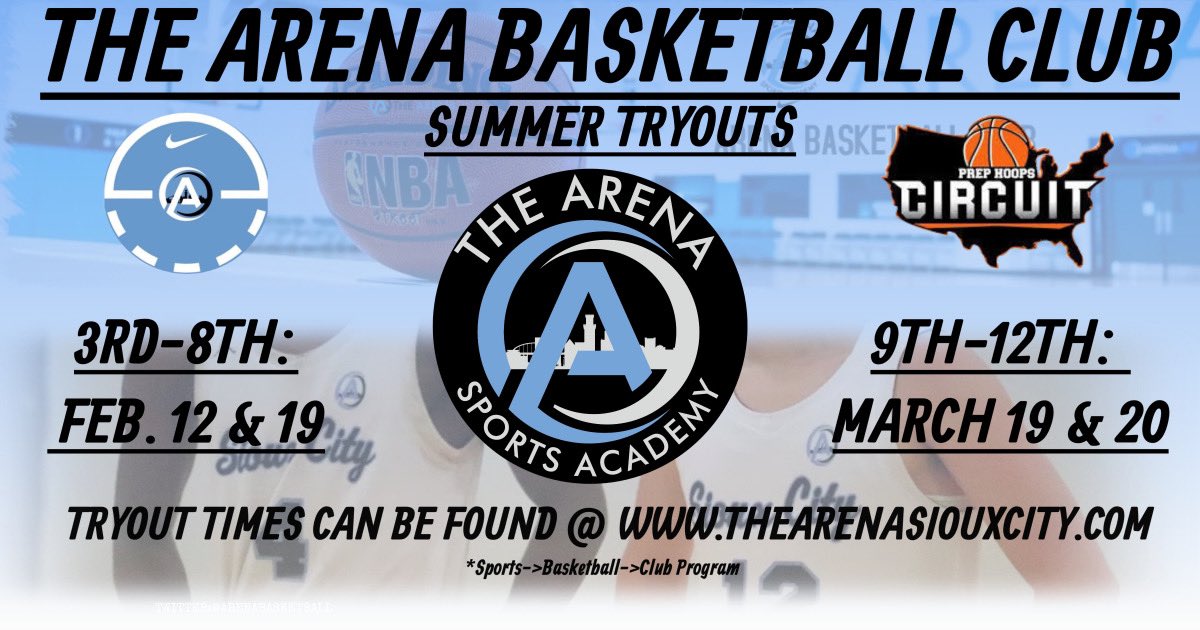 🚨Summer Tryout Info🚨

 *Click the  link below to get signed up! 🗓 

thearenasiouxcity.com/Default.aspx?t…