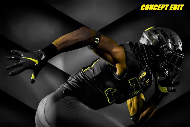 Win__The__Day's tweet photo. Oregon Ducks All Black Green &amp; Yellow Galaxy Uniform. #GoDucks #Nike https://t.co/KJ4urJX7Pw