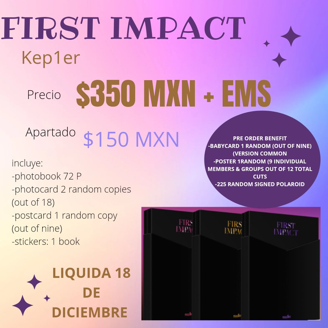 koslobely's tweet photo. 🟣FIRST IMPACT🟣  K e p 1 e r
🔺️Manda DM para conocer las cuentas de depósito.
🔺️Una vez cerrado el pedido no hay reembolso por ningún motivo. https://t.co/ay517pTHJl