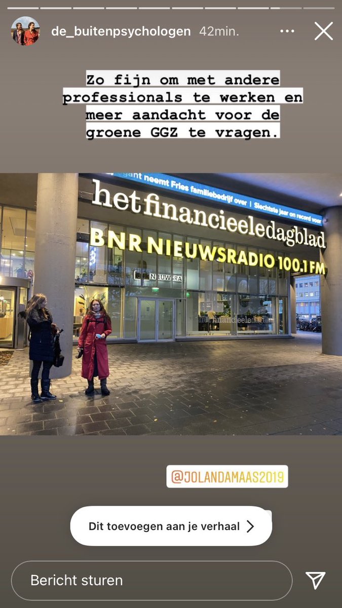 Wil je weten waarom het belangrijk is om in de GGZ ook therapie al wandelend in de natuur aan te bieden? Luister dan zometeen om 19.00 naar <a href="/BNRBeter/">BNR Beter</a> waar Irina Poleacov en ik hier meer over vertellen.