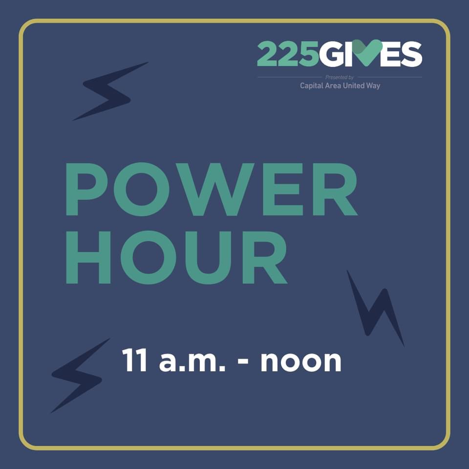 redmagbr's tweet photo. What is a Power Hour? The nonprofit who gets the most donations in that hour will be entered for @225Gives Challenge Fund.  Another one’s at noon. Support @redmagbr by clicking the link in the bio!! #225Gives #GivingTuesday2021 #redmagnoliatheatrecompany #batonrouge https://t.co/eBvwoH7BXd