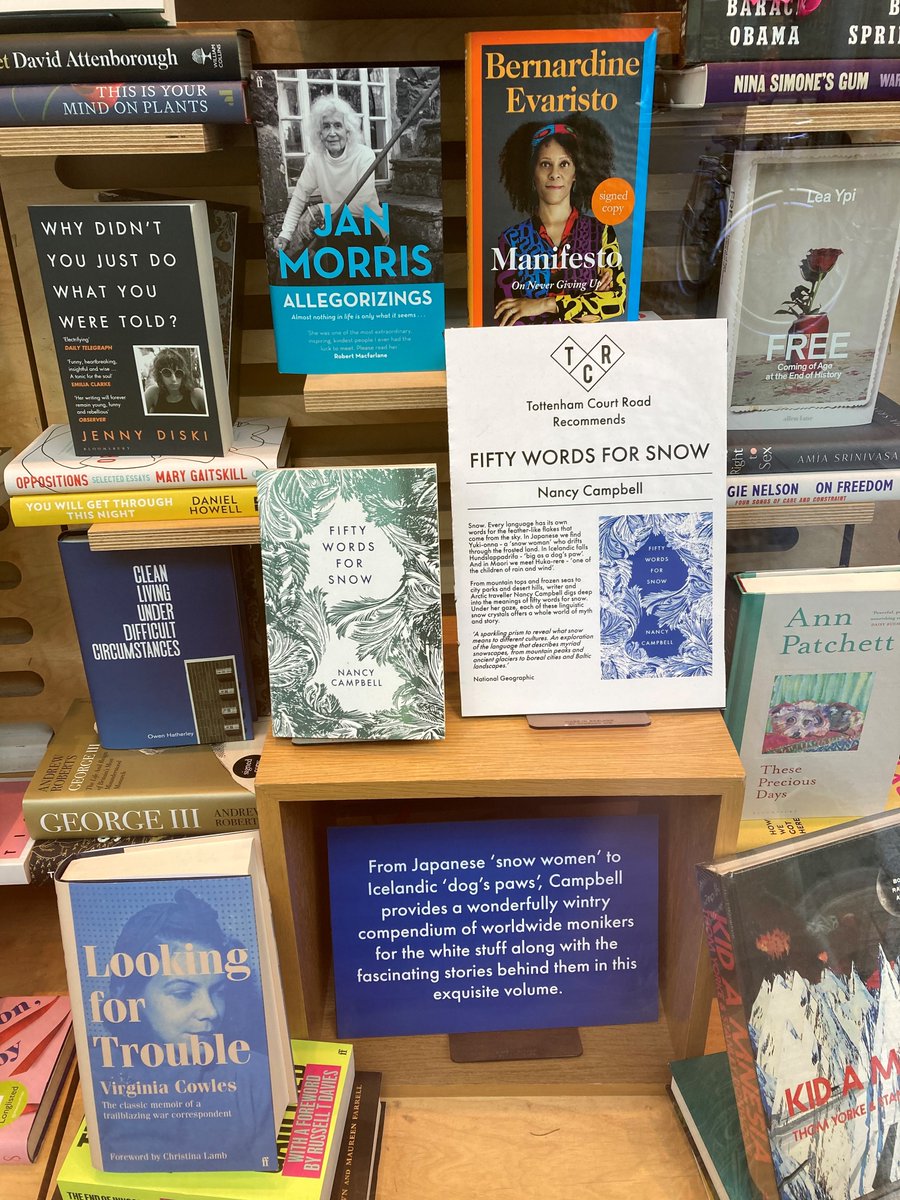 Sarah_E_Rigby's tweet photo. Books!
Bookshops!
Book displays in bookshops!
@nancycampbelle and I had the best time in central London today signing copies of #FiftyWordsForSnow on its last day as @Waterstones BOOK OF THE MONTH
Thank you, booksellers. https://t.co/Dsc3ejRW3e