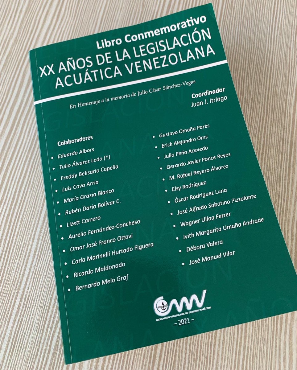 AVDM_CMI's tweet photo. Tenemos el agrado de presentar el “Libro Conmemorativo XX Años de la Legislación Acuática Venezolana en homenaje a la memoria de Julio Sánchez-Vegas”

Disponible gratis en formato digital en nuestra página web https://t.co/tGmPzAiJ2T

Disponible impreso en Amazon. https://t.co/IEmOntPeEf
