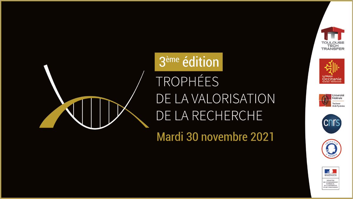 SATT_Toulouse's tweet photo. Lancement de la 3ème édition des Trophées de la Valorisation de la Recherche organisée par @SATT_Toulouse en partenariat avec @Occitanie @Univ_Toulouse @CNRS_Toulouse #TrophéesValoRecherche @ReseauSATT
@ReseauSATT 
@sup_recherche https://t.co/raB5zyhvrO