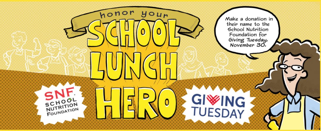 SmartMouthPizza's tweet photo. Today is #GivingTuesday ! Don't forget to honor your favorite hardworking school lunch hero with a donation in their name! Click on the link to make your donation today: https://t.co/2ap8cMrnx2

@SNF_Tweets https://t.co/WUaZHubuol
