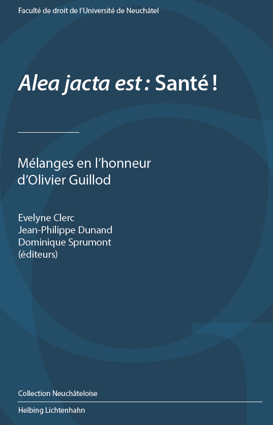 A ne pas manquer! Les Mélanges en l'honneur de notre très cher collègue Olivier Guillod viennent de paraître!
Une cinquantaine de contributions portant sur des thèmes d'actualité de #droit #civil et de #droit de la #santé 
<a href="/UniNeuchatel/">Université Neuchâtel</a> 
<a href="/DroitNeuchatel/">Droit Uni Neuchâtel</a>