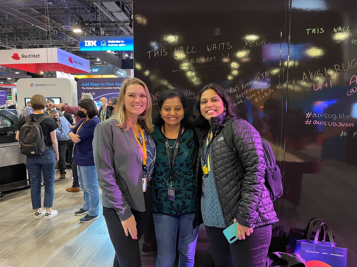 installjournal's tweet photo. Finally got to meet @Karissa_Wood_ in person 🥰 along with @Sridevijms21 at #reinvent #developerlounge. Thank you so much for all your support for #awscommunity #awscommunitybuilder #awsusergroups
Start a world tour post pandemic 💪 https://t.co/J1OVsVEOzV